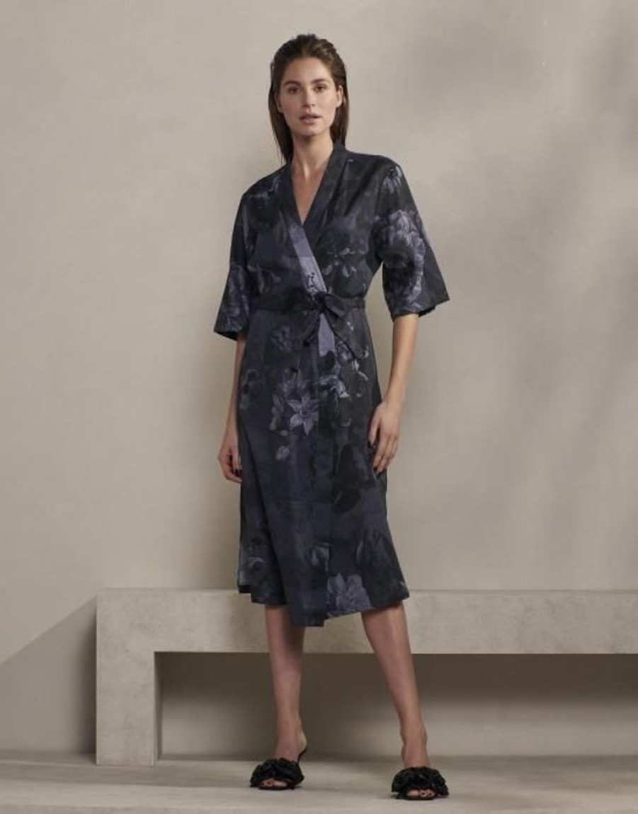 Kimono'S | ESSENZA Kimono'S Essenza Sarai Flora Nightblue Kimono Xs