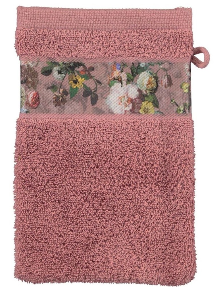 Washandjes | ESSENZA Washandjes Essenza Fleur Washand Dusty Rose 16 X 22 Cm