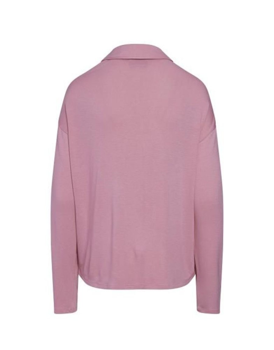 Shirts En Tops | ESSENZA Shirts En Tops Essenza Kae Uni Flowering Pink Top Lange Mouw S