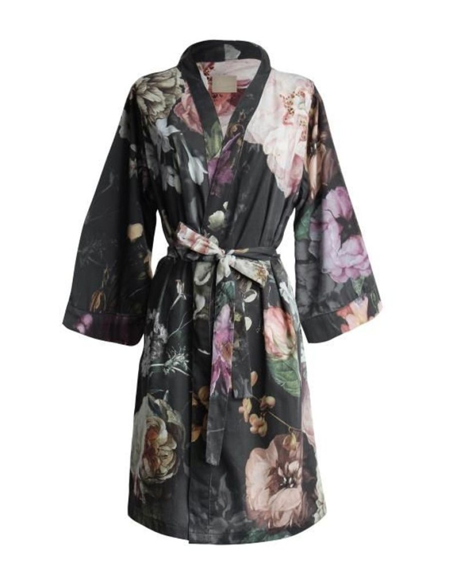 Kimono'S | ESSENZA Kimono'S Essenza Sarai Fleur Festive Blooming Black Kimono M