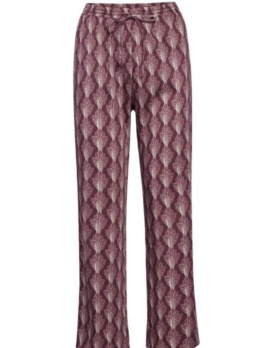 Broeken | ESSENZA Broeken Essenza Mare Tesse Cherry Red Lange Broek L