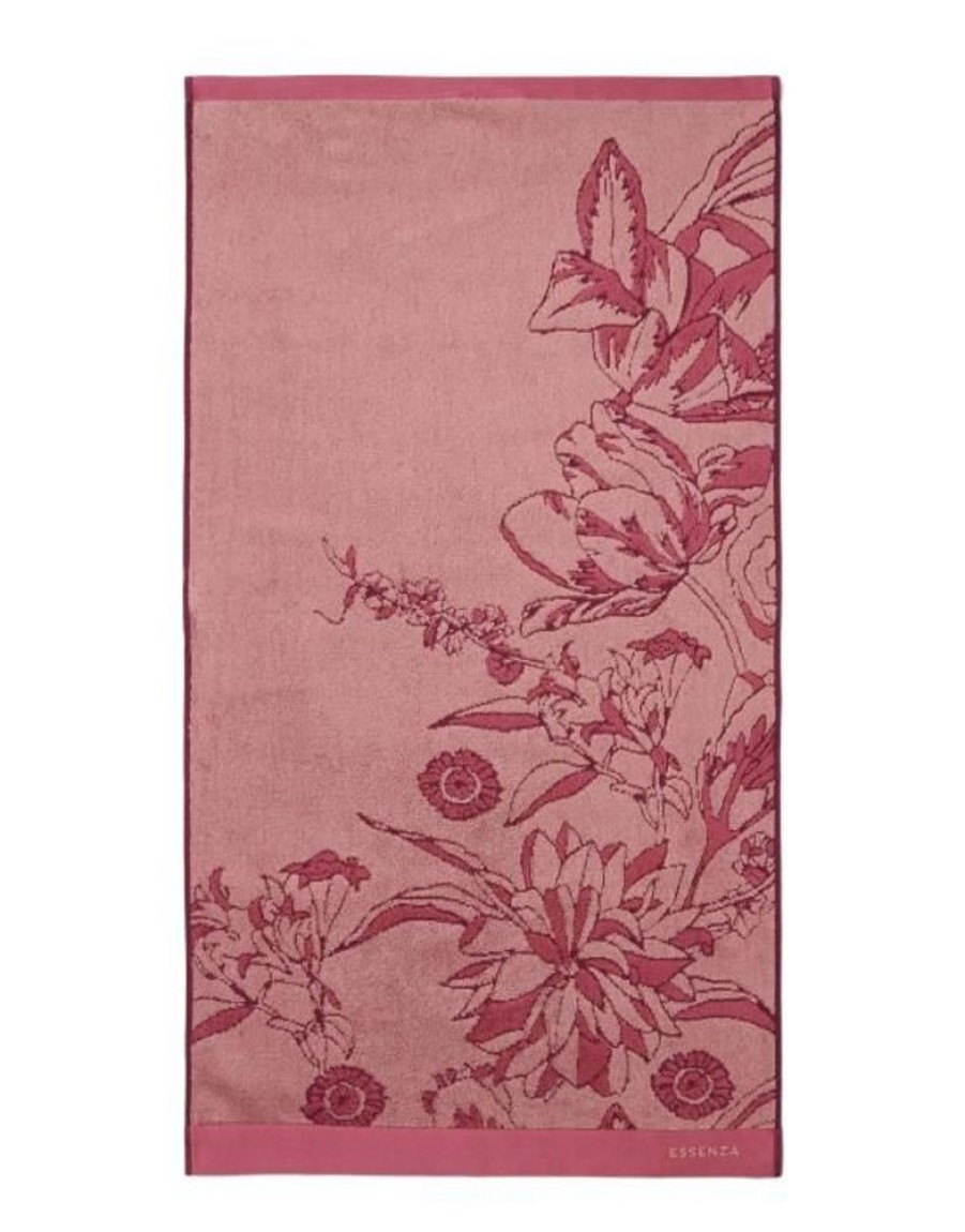 Handdoeken | ESSENZA Handdoeken Essenza Malou Handdoek Plum 70 X 140 Cm