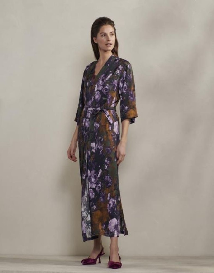 Kimono'S | ESSENZA Kimono'S Essenza Jula Leila Forest Green Kimono M