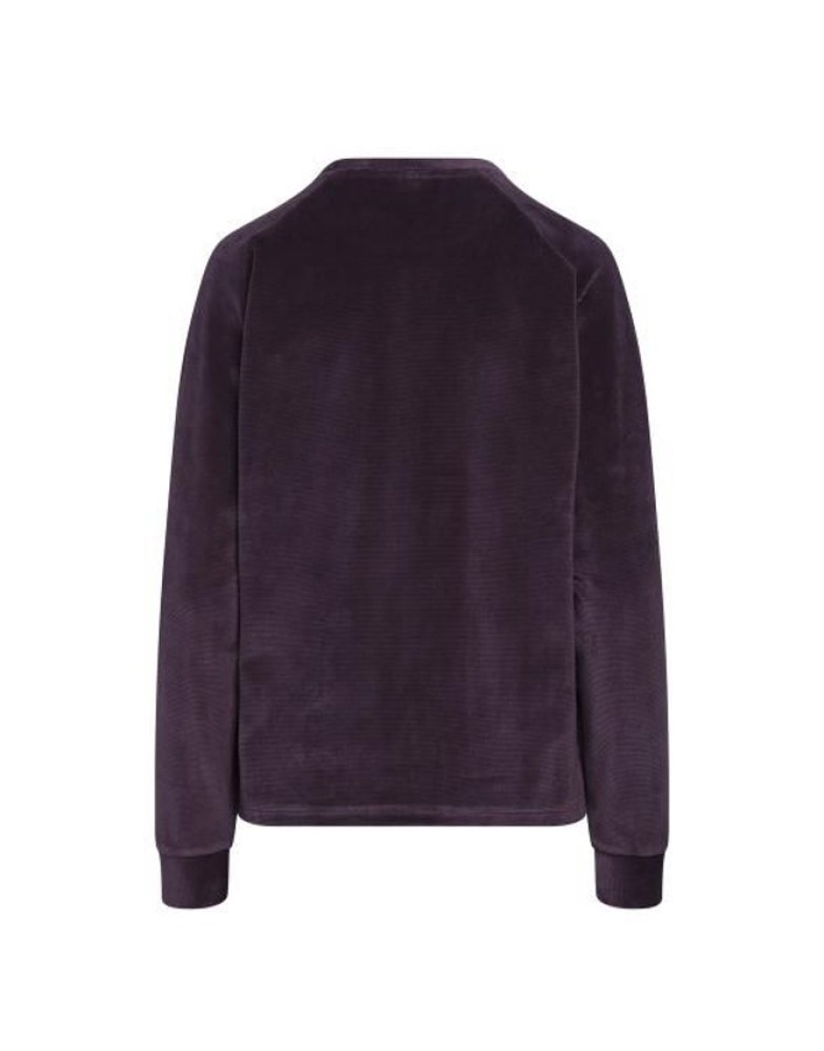 Shirts En Tops | ESSENZA Shirts En Tops Essenza Hella Uni Plum Wine Top Lange Mouw M