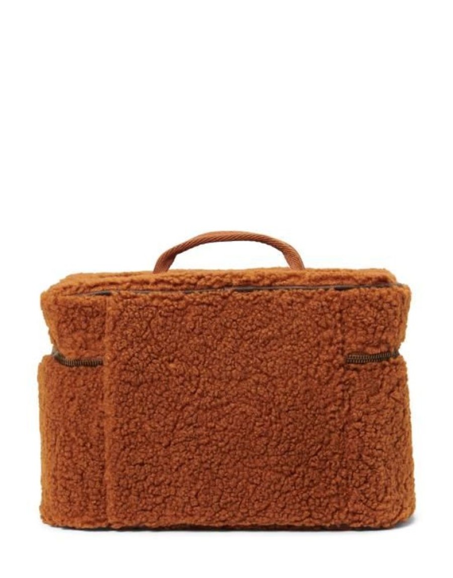 Toilettassen | ESSENZA Toilettassen Essenza Tracy Teddy Beauty Case Leather Brown One Size