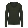 Shirts En Tops | ESSENZA Shirts En Tops Essenza Eva Uni Forest Green Top Lange Mouw S