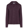 Shirts En Tops | ESSENZA Shirts En Tops Essenza Kae Uni Plum Wine Top Lange Mouw Xl