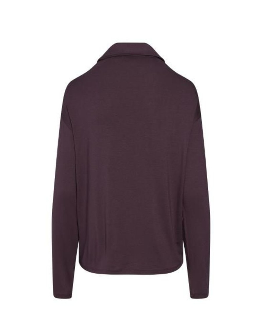 Shirts En Tops | ESSENZA Shirts En Tops Essenza Kae Uni Plum Wine Top Lange Mouw Xl