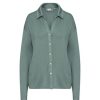 Shirts En Tops | ESSENZA Shirts En Tops Essenza Kae Uni Reef Green Top Lange Mouw M