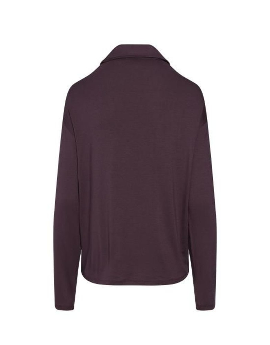 Shirts En Tops | ESSENZA Shirts En Tops Essenza Kae Uni Plum Wine Top Lange Mouw Xxl