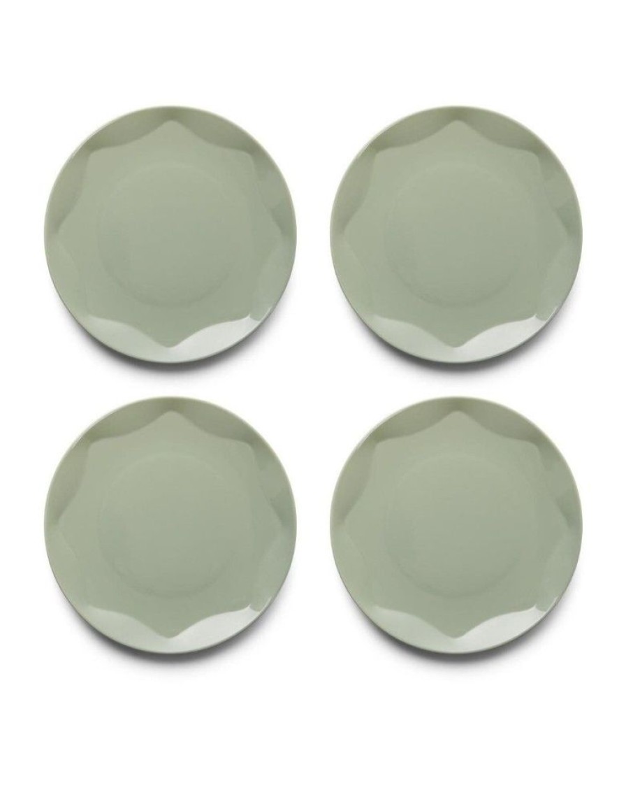 Borden En Schalen | ESSENZA Borden En Schalen Essenza Sculpture Dinerbord Set 4-Delig Stone Green 27 Cm