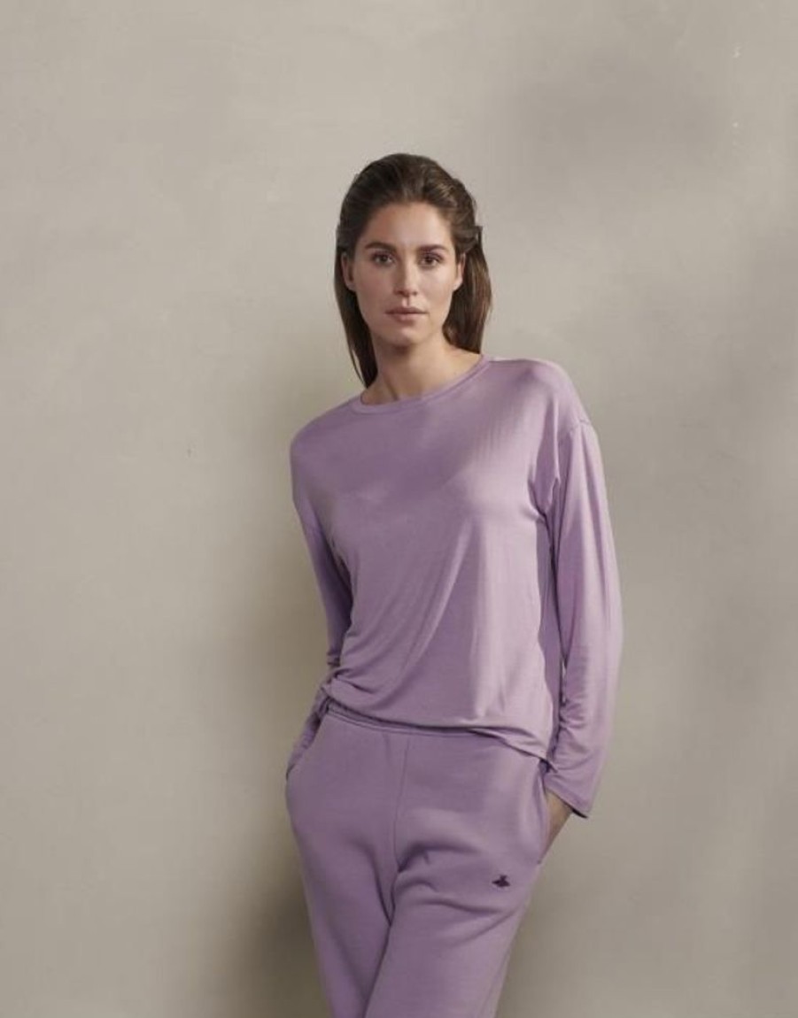 Broeken | ESSENZA Broeken Essenza Neva Uni Purple Violet Lange Broek S