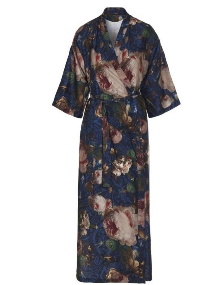 Kimono'S | ESSENZA Kimono'S Essenza Jula Gallery Of Roses Kimono Nightblue L