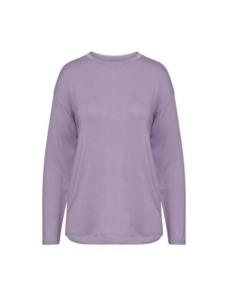 Shirts En Tops | ESSENZA Shirts En Tops Essenza Denna Uni Purple Violet Top Lange Mouw L