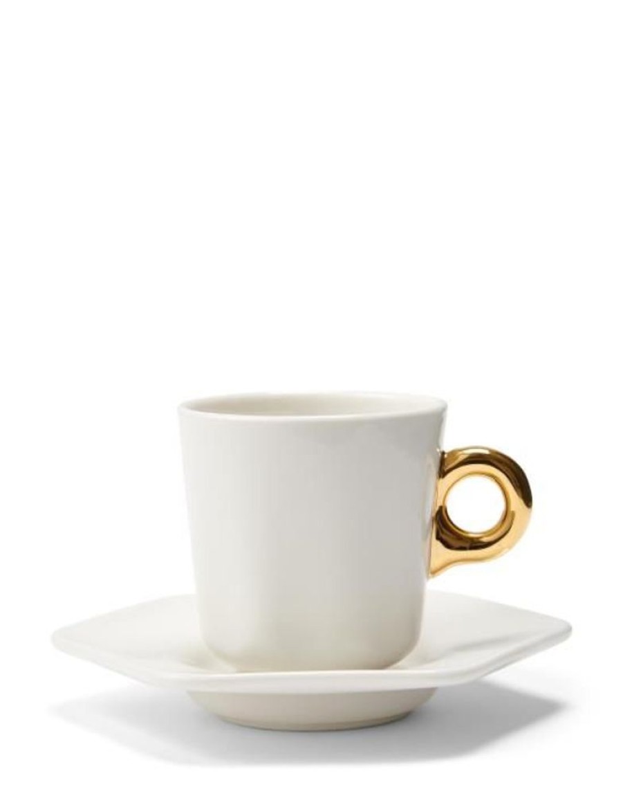 Koffie En Thee | ESSENZA Koffie En Thee Essenza Sculpture Espresso Kop & Schotel Off White 9 Cl