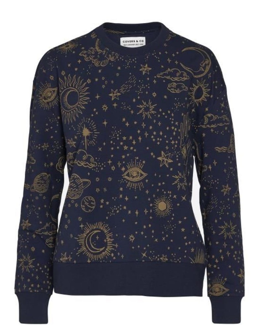 Truien En Vesten | COVERS & CO Truien En Vesten Covers & Co Kea That'S The Spirit Sweater Nightblue Xl