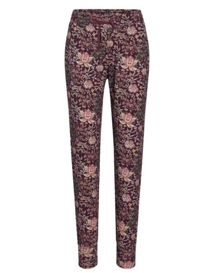 Broeken | ESSENZA Broeken Essenza Jules Ophelia Plum Wine Lange Broek L