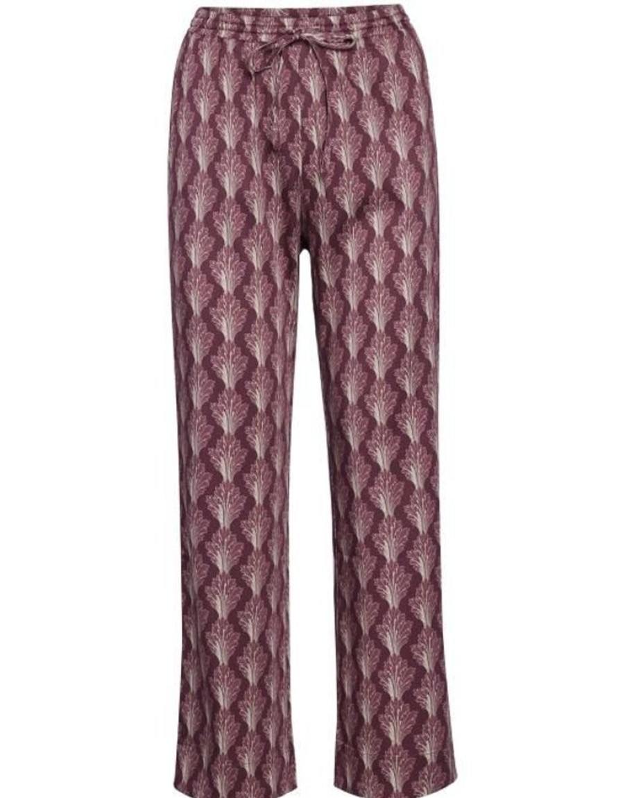 Broeken | ESSENZA Broeken Essenza Mare Tesse Cherry Red Lange Broek S