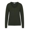 Shirts En Tops | ESSENZA Shirts En Tops Essenza Eva Uni Forest Green Top Lange Mouw L