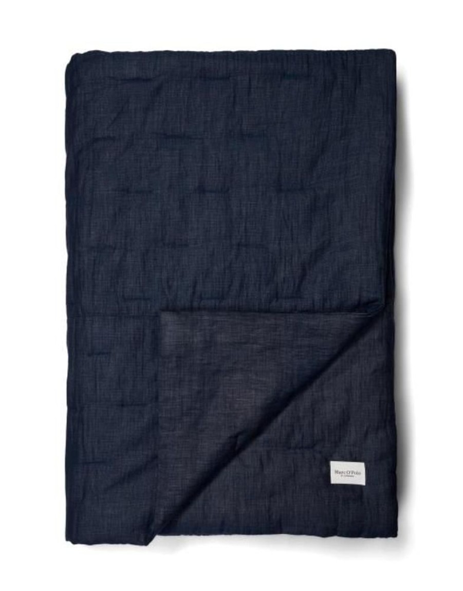 Spreien | Marc O'Polo Spreien Marc O'Polo Soletta Dark Navy Sprei 220 X 265 Cm