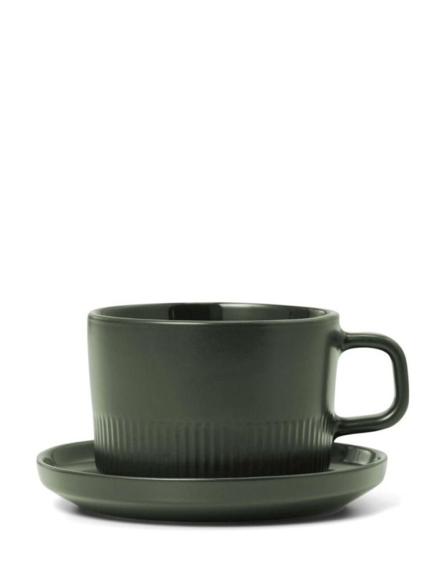 Koffie En Thee | Marc O'Polo Koffie En Thee Marc O'Polo Moments Kop En Schotel Olive Green 20 Cl