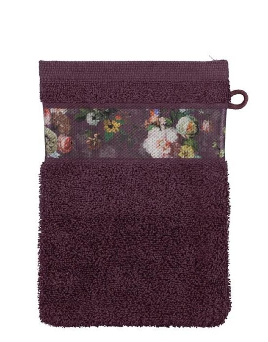 Washandjes | ESSENZA Washandjes Essenza Fleur Washand Plum 16 X 22 Cm