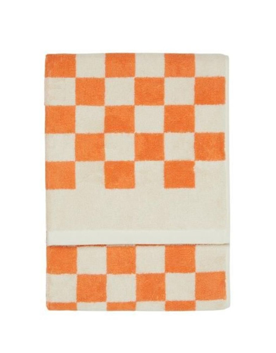 Gastendoekjes | Marc O'Polo Gastendoekjes Marc O'Polo Checker Meloen Gastendoek 30 X 50 Cm