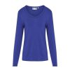 Shirts En Tops | ESSENZA Shirts En Tops Essenza Eva Uni Cobalt Blue Top Lange Mouw L