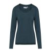 Shirts En Tops | ESSENZA Shirts En Tops Essenza Luyza Uni Deep Sea Blue Top Lange Mouw M