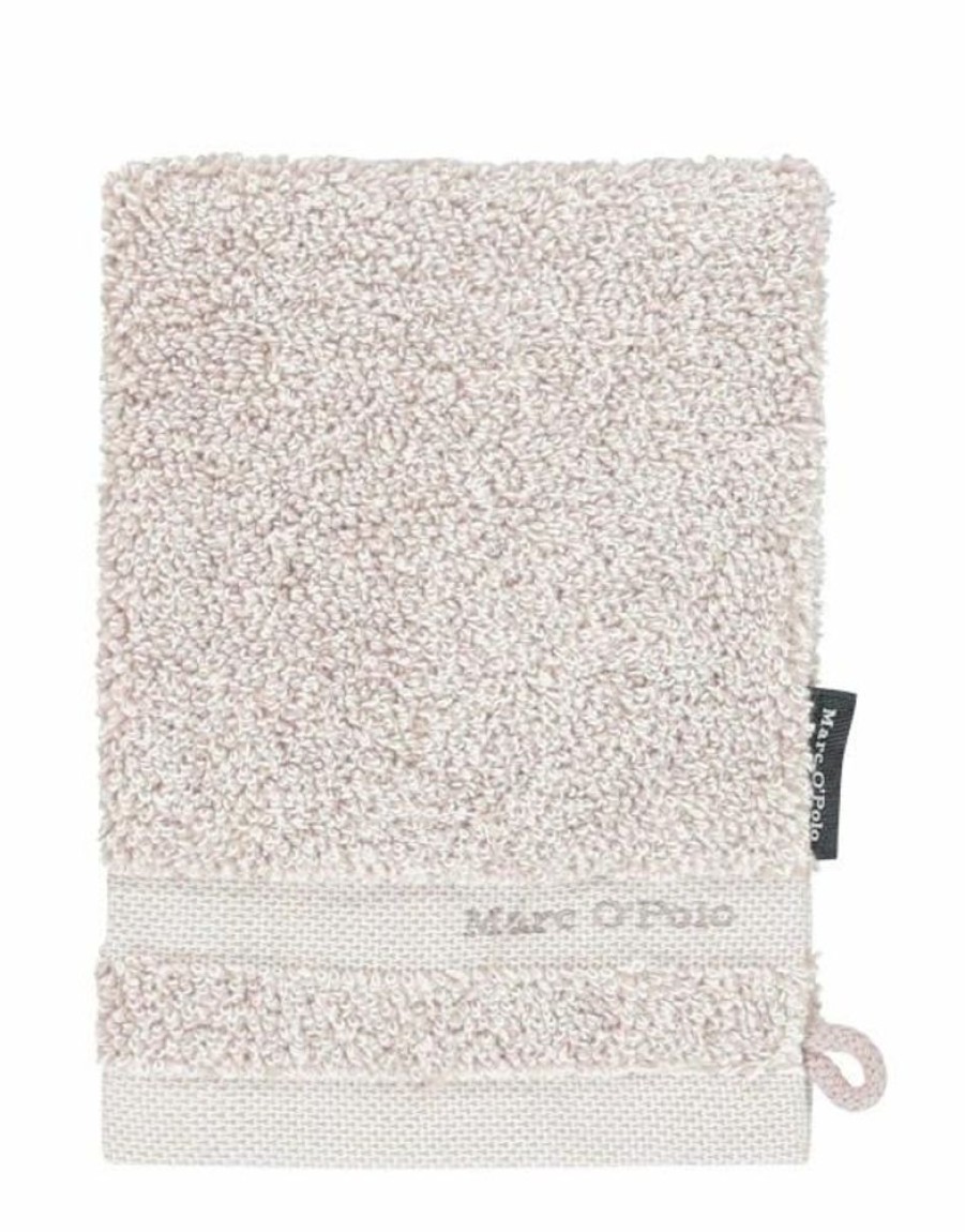 Washandjes | Marc O'Polo Washandjes Marc O'Polo Melange Washand Beige/Wit 16 X 22 Cm