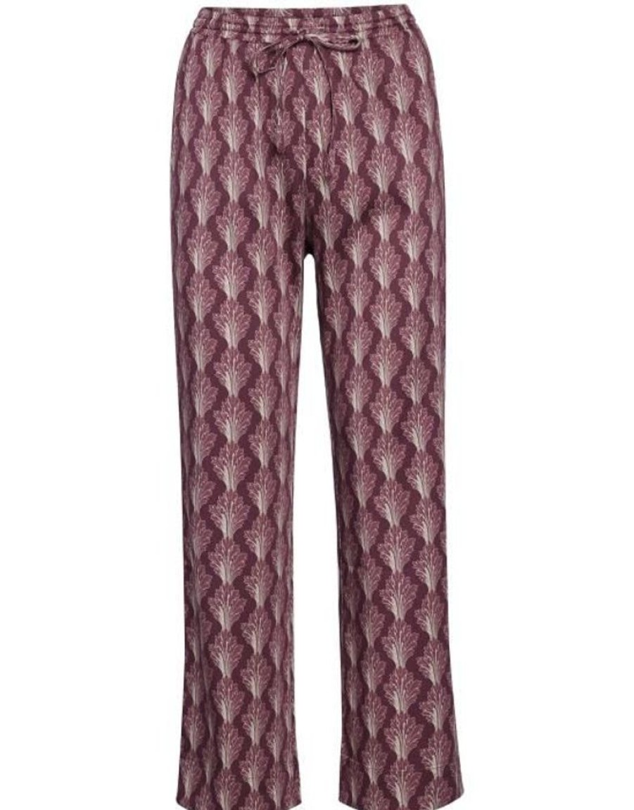 Broeken | ESSENZA Broeken Essenza Mare Tesse Cherry Red Lange Broek Xxl