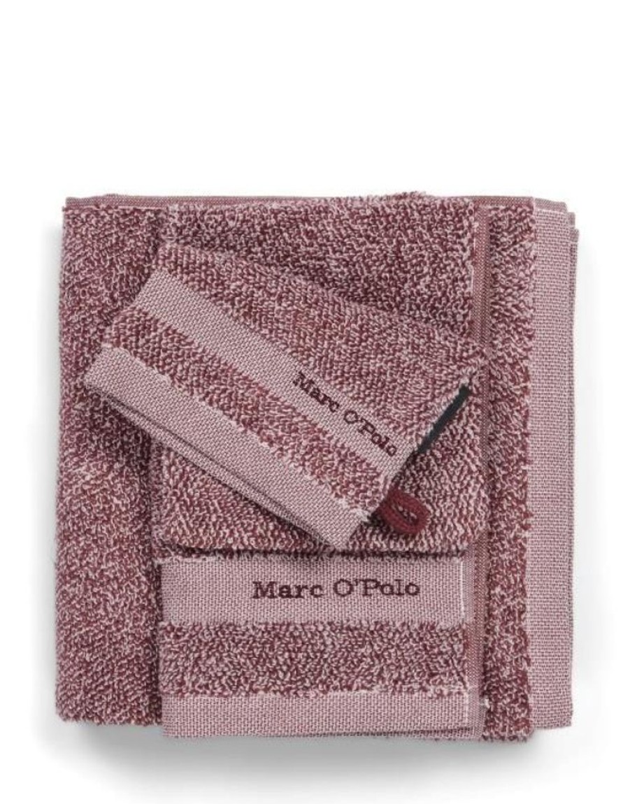 Washandjes | Marc O'Polo Washandjes Marc O'Polo Melange Washand Aubergine / Lavendel Mist 16 X 22 Cm