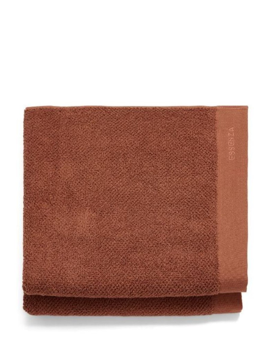 Handdoeken | ESSENZA Handdoeken Essenza Connect Organic Uni Handoekset Warm Brown 70 X 140 Cm Set