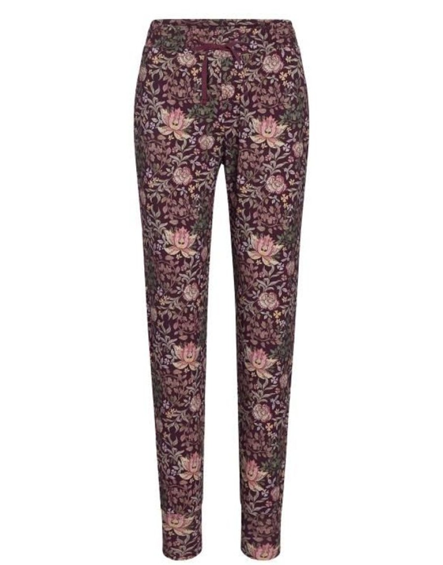 Broeken | ESSENZA Broeken Essenza Jules Ophelia Plum Wine Lange Broek Xl