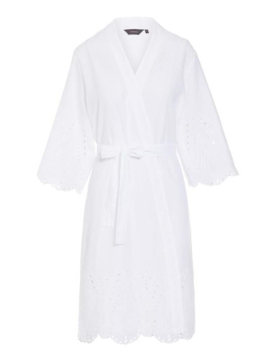 Kimono'S | ESSENZA Kimono'S Essenza Sarai Tilia Pure White Kimono Xs