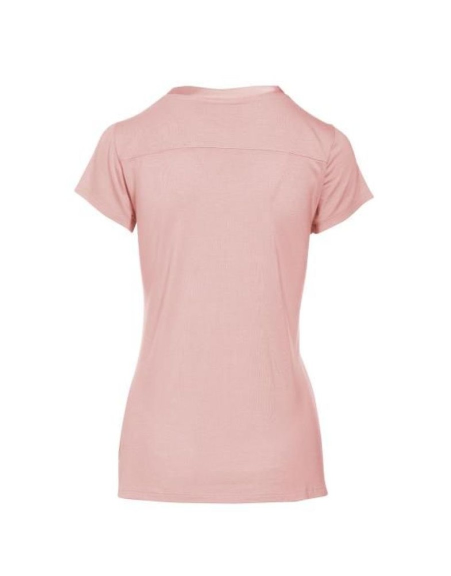 Shirts En Tops | ESSENZA Shirts En Tops Essenza Luyza Uni Pink Sand Top Korte Mouw M