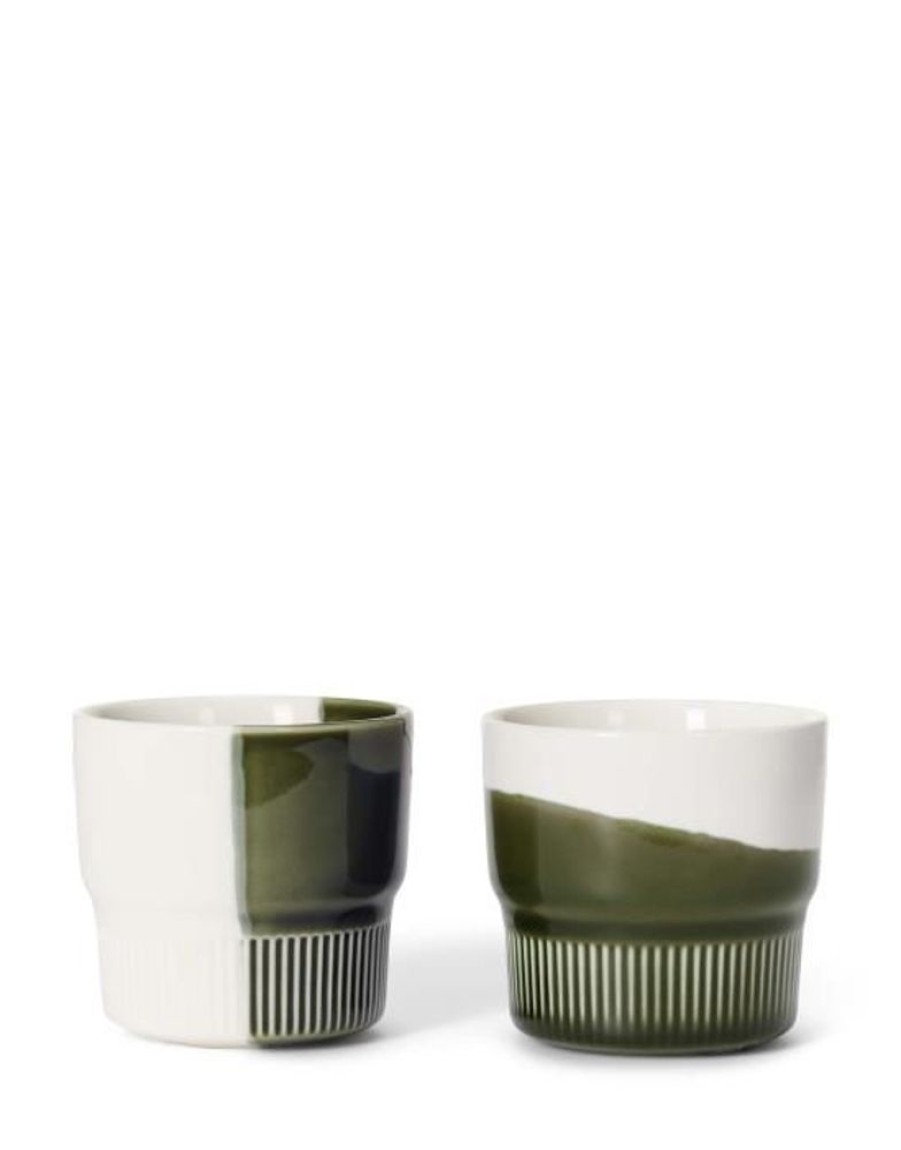 Koffie En Thee | Marc O'Polo Koffie En Thee Marc O'Polo Moments Forest Green Koffiemok 2X 28 Cl