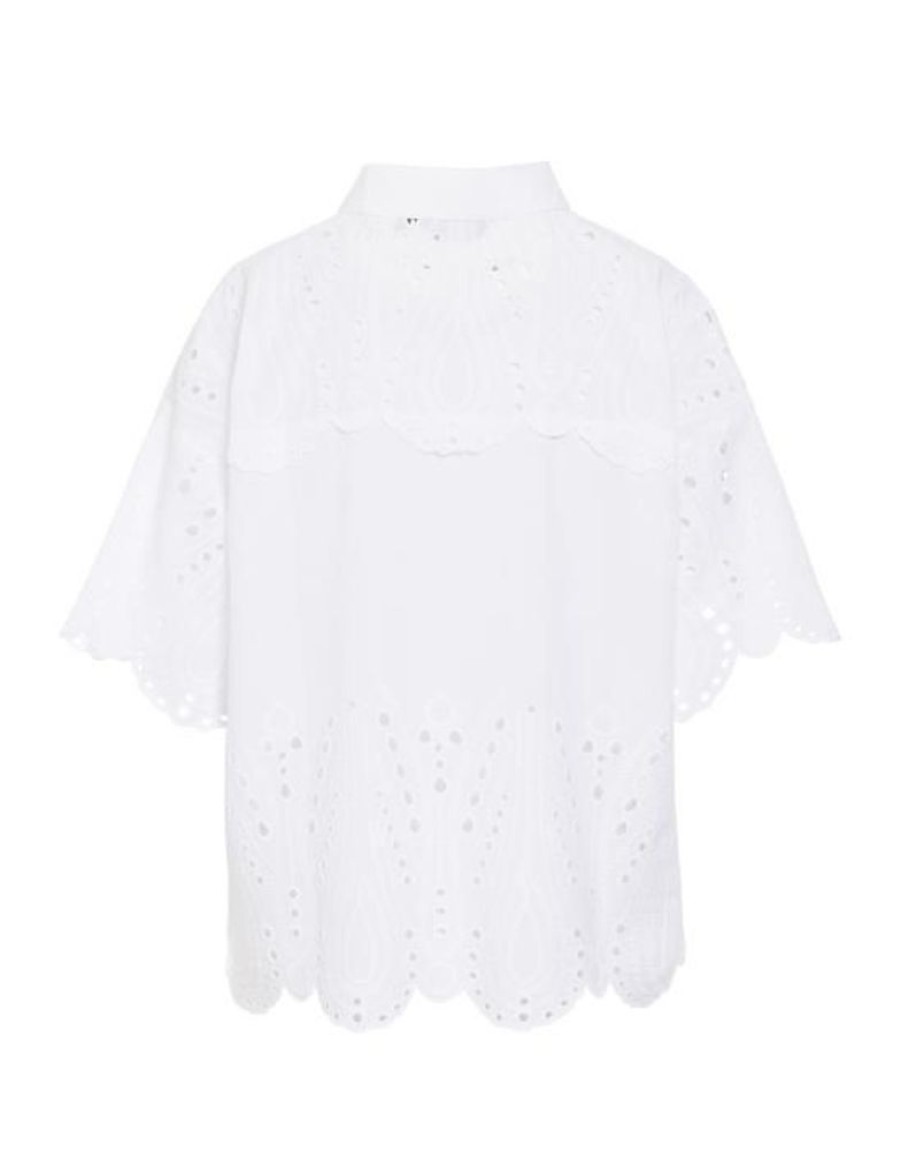 Shirts En Tops | ESSENZA Shirts En Tops Essenza Suki Tilia Pure White Pyjamatop 3/4 Mouw M