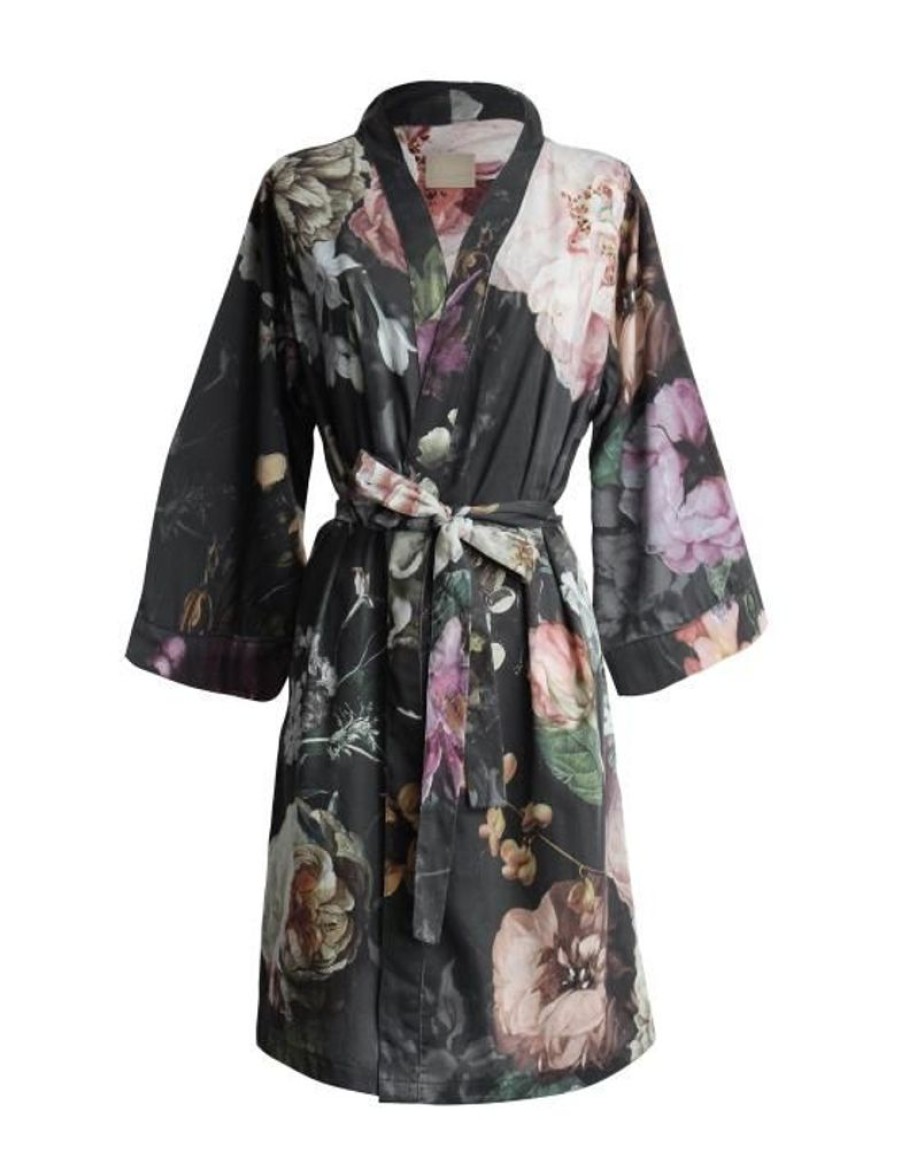 Kimono'S | ESSENZA Kimono'S Essenza Sarai Fleur Festive Blooming Black Kimono S