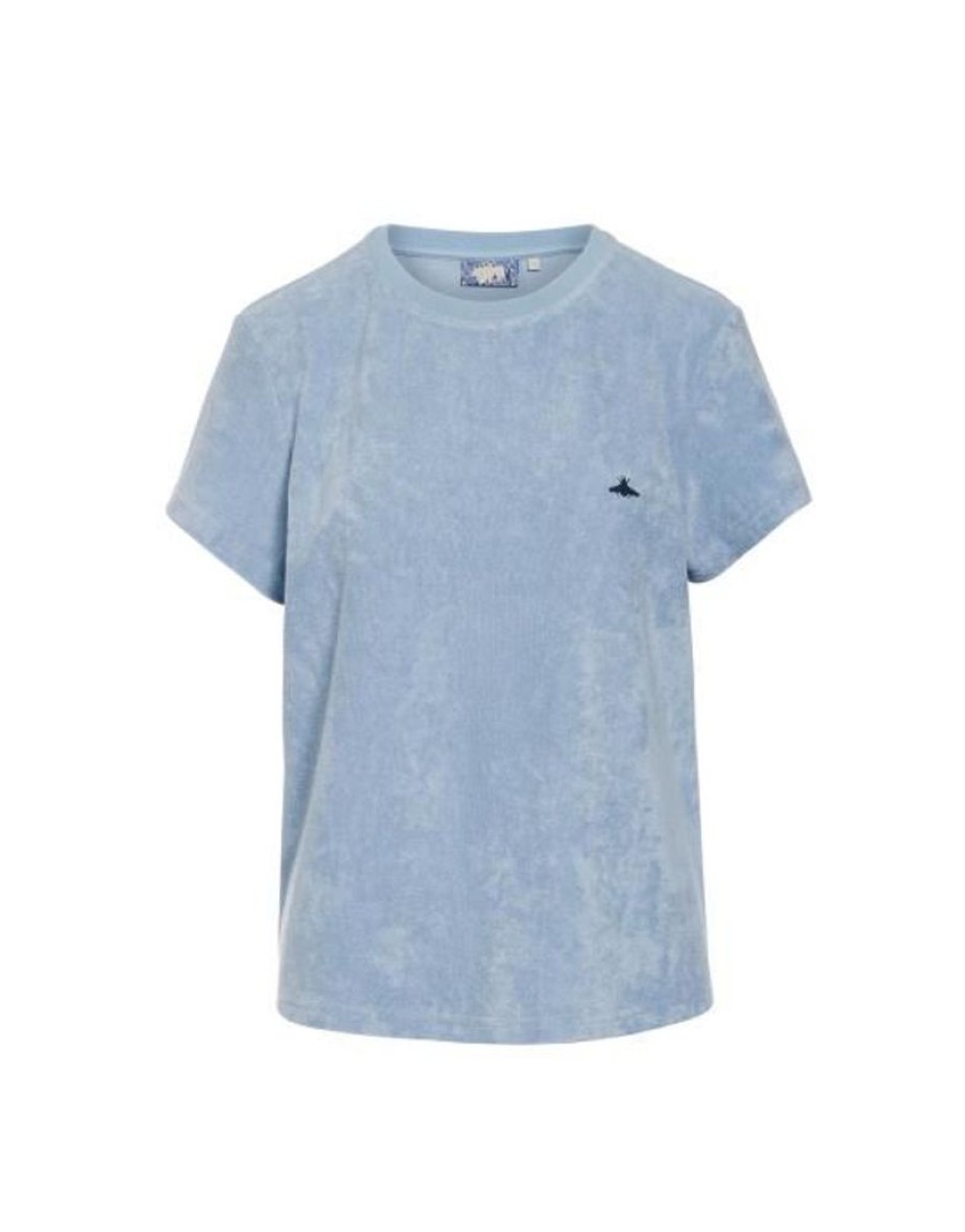 Shirts En Tops | ESSENZA Shirts En Tops Essenza Juniper Uni Blue Fog Top Korte Mouw M