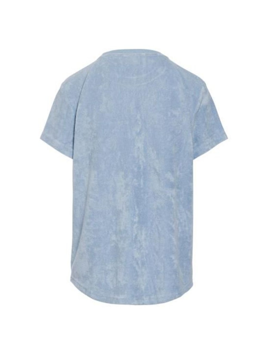 Shirts En Tops | ESSENZA Shirts En Tops Essenza Juniper Uni Blue Fog Top Korte Mouw M