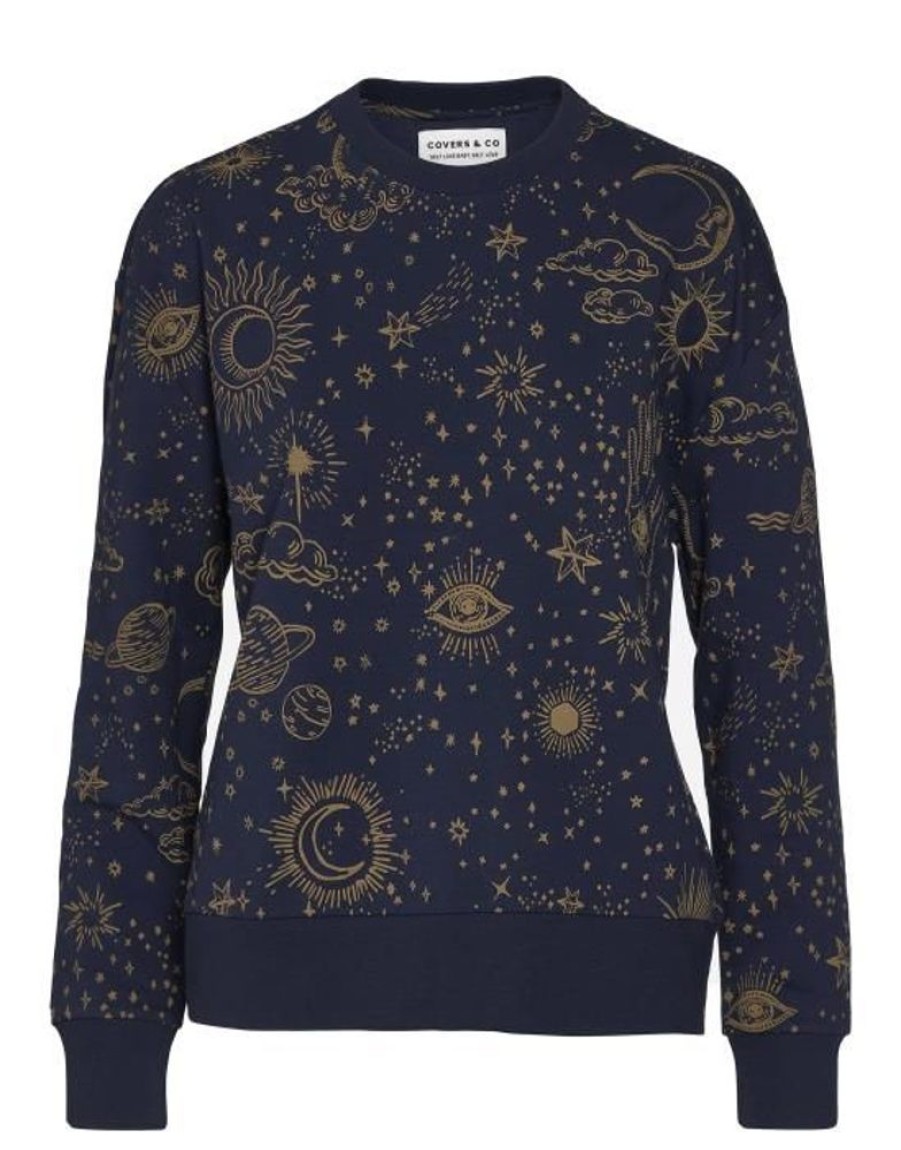 Truien En Vesten | COVERS & CO Truien En Vesten Covers & Co Kea That'S The Spirit Sweater Nightblue Xs