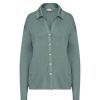 Shirts En Tops | ESSENZA Shirts En Tops Essenza Kae Uni Reef Green Top Lange Mouw S