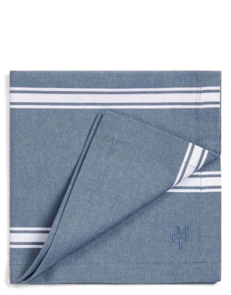 Servetten | Marc O'Polo Servetten Marc O'Polo Lovon Servet Smoke Blue 45 X 45 Cm