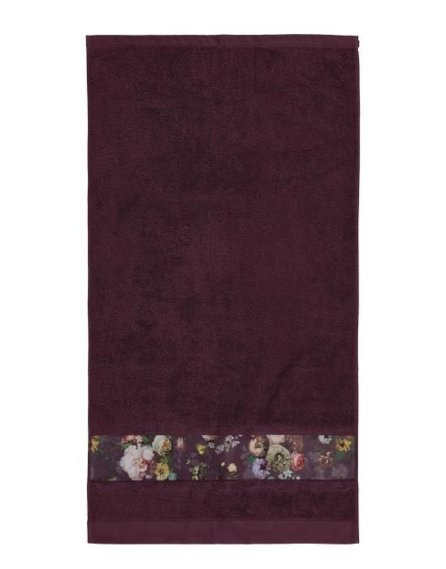 Handdoeken | ESSENZA Handdoeken Essenza Fleur Handdoek Plum 70 X 140 Cm