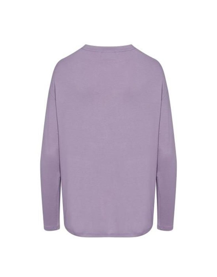 Shirts En Tops | ESSENZA Shirts En Tops Essenza Denna Uni Purple Violet Top Lange Mouw Xxl