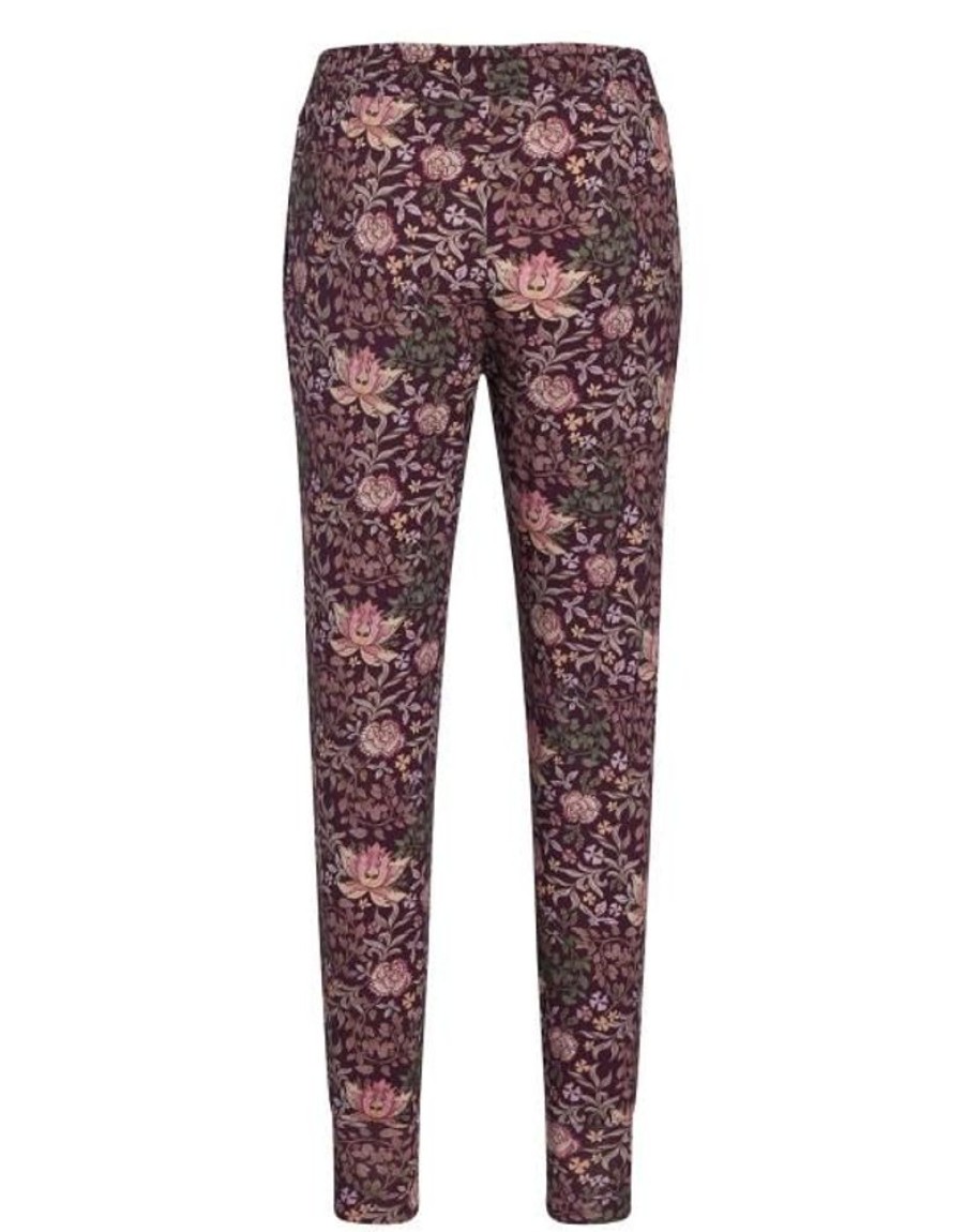 Broeken | ESSENZA Broeken Essenza Jules Ophelia Plum Wine Lange Broek Xs