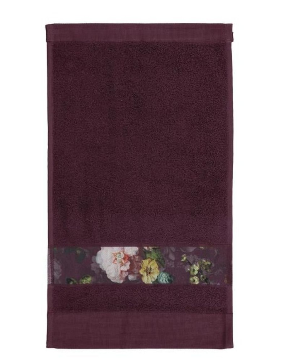 Gastendoekjes | ESSENZA Gastendoekjes Essenza Fleur Gastendoek Plum 30 X 50 Cm