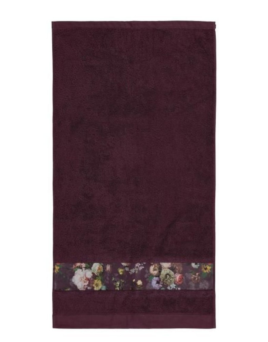 Handdoeken | ESSENZA Handdoeken Essenza Fleur Handdoek Plum 60 X 110 Cm