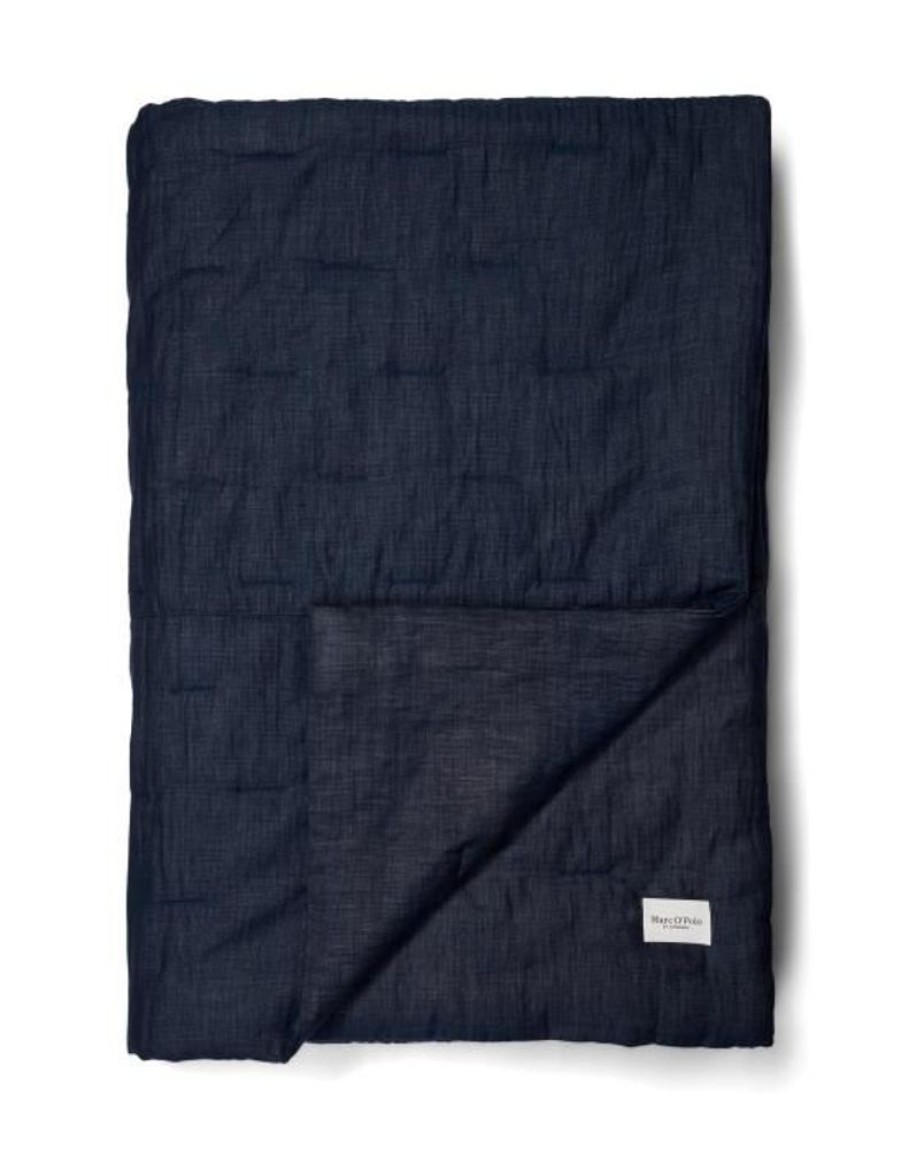 Plaids | Marc O'Polo Plaids Marc O'Polo Soletta Dark Navy Plaid 150 X 200 Cm